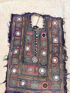 Indian Vintage Handmade Banjara Neck Yoke with Embroidery and <b>Mirror</b> Work Banjara Front Dressing Neck Yoke Patch to Embellish - Product Image 2