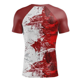 Camiseta de Compresión Rashguard para Hombre, Manga Corta, Logotipo Personalizado Sublimado, Precio al por Mayor, Camiseta de Lucha - Product Image 2