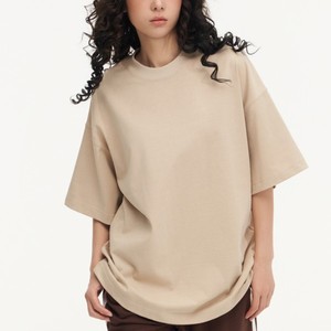 Bangladesh China Factory Price 350g 100 Percent Cotton Heavyweight Eco Friendly Unisex T <b>Shirt</b> Crew Neck Short Sleeve T <b>Shirt</b> - Product Image 4