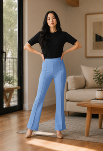 Pantalones Casuales Elegantes de Alta Calidad para Mujer, Pantalones de Pierna Ancha y Recta de Color Sólido, Nueva Moda - Product Image 1