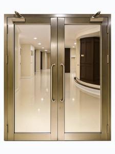 Porte coupe-feu moderne vitrée la plus vendue avec âme pleine et verre ignifuge pour entrées de bureaux, disponible à prix compétitif - Product Image 3