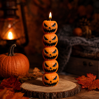 Bougies parfumées artisanales d'Halloween en gros : Bougies fantaisie en forme de doigt, citrouille, crâne, à longue tige pour décoration de fête gothique OEM ODM