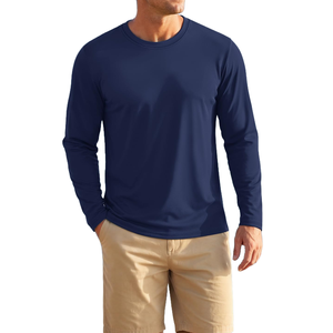 Camiseta de Manga Larga para Hombre, Corte Regular, 100% Algodón, Cuello Redondo, Clásica, Informal, Perfecta para el Estilo de Vida Diario, Venta al Por Mayor - Product Image 5