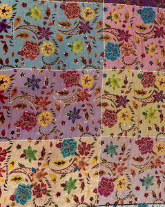 Tissu Jacquard Brocart Brodé Schiffli en Dentelle Miel, Impression Personnalisée, Tricoté, Poids Moyen 200g/m, Largeur 43/44 pouces, pour Femme - Product Image 3