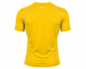 Haut de compression pour homme de haute qualité, séchage rapide, léger, pour la course à pied et l'entraînement en salle de sport, chemise jaune, écologique - Product Image 4