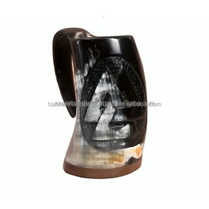 Taza de cuerno de ciervo tallada a mano, ecológica, pulida, segura para beber - Product Image 2
