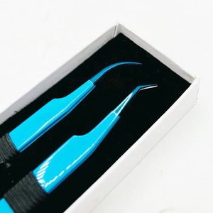 Eyelash Tweezer For Personal Care False Eyelash Placement & <b>Removing</b> Lashes Non Slip Ergonomic Design Grips Custom <b>Box</b> Packing - Product Image 2