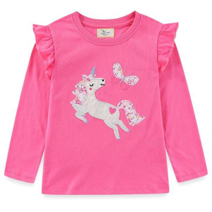 T-shirts pour filles à manches longues double couche de haute qualité, imprimés sur mesure, 210 g/m², en coton peigné double fil - Product Image 5