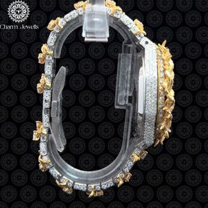 Charm Jewells Luxury Stainless Steel Watch 42mm Round Dial Sapphire Crystal Quartz Movement <b>Chronograph</b> Unisex Fashion Design - Product Image 5