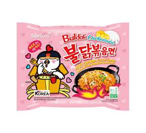 Samyang Buldak Carbonara Hot Chicken Ramen 130g, Fideos Instantáneos Coreanos Picantes <span class=keywords><strong>y</strong></span> Cremosos, Calidad de <span class=keywords><strong>Restaurante</strong></span>, Suministro al por Mayor, Ofertas Especiales OEM - Product Image 4
