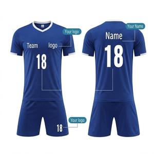 Tenues de football pour hommes de haute qualité pour l'entraînement, tous styles, maillot de football respirant et short pour les tournois - Product Image 2