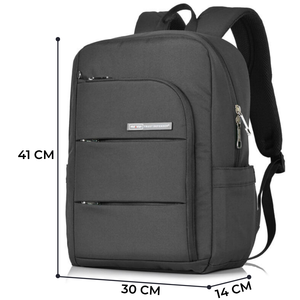 Sac à dos pour ordinateur portable Oxford minimaliste Mr.Yu, grande capacité, résistant à l'eau, bretelles unisexes, fermeture éclair, dos souple - Product Image 2