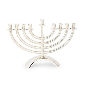 Bougeoir Menorah de haute qualité en métal et aluminium Base Curve Design Bougeoir Menorah de luxe à 9 piliers - Product Image 1