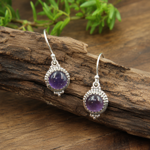 <b>Top</b> Quality Amethyst Dangle Earrings 925 Sterling Silver <b>Rose</b> Gold Yellow Gold Plated Handmade Boho Gemstone Jewelry For Women - Product Image 4