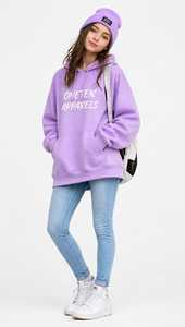 Sudadera con capucha de punto modal transpirable de manga larga para mujer, corte regular, color liso, 160 g, con cremallera frontal y bolsillos delanteros. - Product Image 1