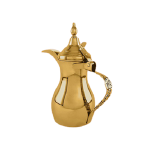 Bouilloire à thé Dallah de qualité supérieure en acier avec finition polie et design classique plaqué or, écologique, prix abordable - Product Image 1