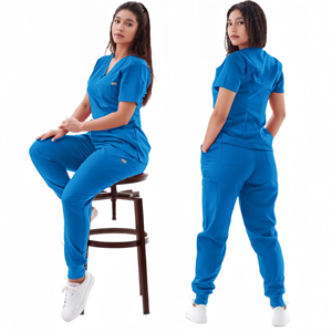 Uniformes Médicos Multicolores Unisex de Manga Corta, Tejidos en Poliéster, para Farmacéuticos, Enfermeras, Doctores, Hospitales, Cirugía Oral y Dental - Product Image 2