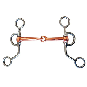 Horse Snaffle Stainless Steel Training Mouth Bit Western Copper <b>Roller</b> <b>Jointed</b> Mouth Curb Hight Quality - Product Image 1