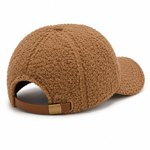 Gorra de Béisbol Sherpa al por Mayor, Gorra Deportiva de Forro Polar con Bordado Personalizado, Ajustable, Unisex, Gorra de Moda para Invierno - Product Image 3