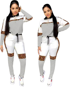 Trajes de ropa de mujer de media cremallera de algodón de alto rendimiento Conjunto de chándal de mujer de bloque de color de manga completa Premium Transpirable Slim Fit - Product Image 4