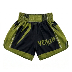 Shorts de combate al por mayor, shorts de Muay Thai personalizados unisex, shorts de boxeo Venum para hombre, 100% poliéster, de secado rápido, para artes marciales. - Product Image 2