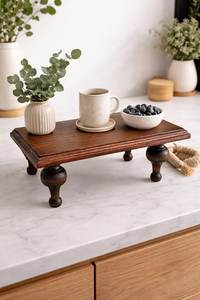 Base Elevadora de Madera Natural Hecha a Mano y Pulida para Mesa, Bloque Decorativo, Soporte Elevado para Tartas, Decoración Moderna para el Hogar, Encimera - Product Image 3