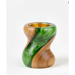 Quemador de Incienso Portátil de Madera y Resina para Uso Aromático - Product Image 1