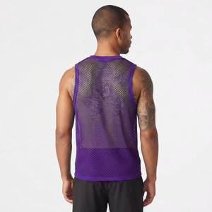 Wholesale Mens <b>Vest</b> <b>White</b> Sexy Tight <b>Bodysuit</b> Turtleneck T-Shirt Custom Logo Printing Knitted Sleeveless Tank Top for Men - Product Image 4