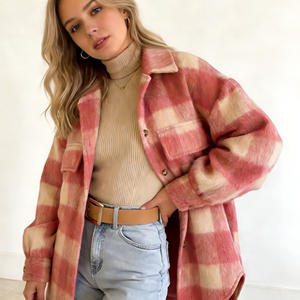 Oferta en Temu: Chaqueta holgada a cuadros para mujer, estilo shacket con botones, ropa exterior de moda para otoño e invierno, estilo urbano. - Product Image 3