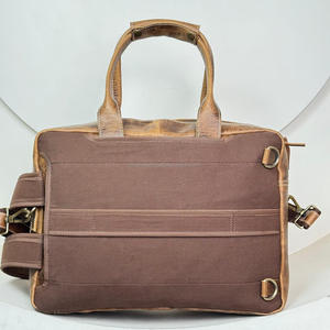 Sac à dos convertible en cuir pleine fleur vintage sac à bandoulière avec compartiment pour ordinateur portable pour les voyages d'affaires et un usage quotidien - Product Image 6