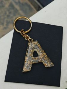 Custom Resin <b>Alphabet</b> Letter Keychain – Unique Handmade Initial Keyring with Decorative Resin Design, Personalized Bag Charm - Product Image 6