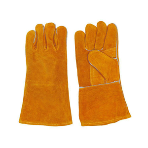 Guantes de Soldadura de Cuero Vacuno de Doble Capa Resistentes al Calor, Guantes de Seguridad para Soldadura de Argón, para Soldadura MIG TIG - Product Image 1