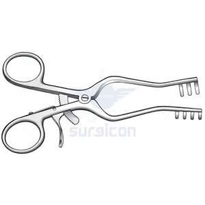 Écarteur chirurgical Weitlaner 20 cm / 8 pouces, dents 3:4, à bout arrondi, auto-serrant, instrument médical en acier inoxydable - Product Image 5