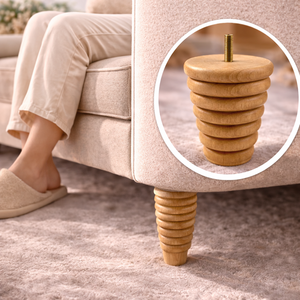 Modern Spiral Solid Wood Furniture Leg Unique Decorative Design for <b>Sofa</b> Cabinet Coffee Table Replacement - Product Image 4