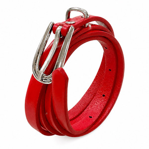 Ceinture pour femme en cuir véritable italien, largeur 10 mm, longueur 115 cm, boucle à ardillon, HN03, fabriquée en Corée - Product Image 6