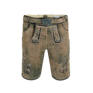 Pantalones Cortos de Cuero de Cabra Mountain Pride para Hombre, Bordados, Tradicionales para Festivales de Cerveza - Product Image 2