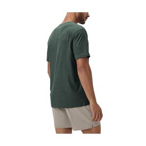 Camiseta Personalizada Premium para Hombre, Cuello Redondo, Manga Corta, Verde Oscuro, Algodón, Casual, Verano, Transpirable, Suave, Cómoda, a la Moda - Product Image 4