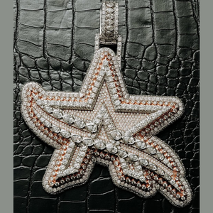 Collar con Colgante de Letra 3D de Moda Hip Hop para Mujer, Chapado en Oro Rosa, Nombre Personalizado, Cadena de Plata con Moissanita Incluida - Product Image 1