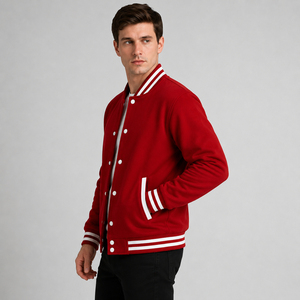 Durable varsity <b>jacket</b> crafted with fashionable sporty character and soft comfort for practical stylish daily outerwear use - Product Image 4