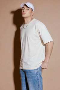 T-shirt homme oversize streetwear en coton épais, coupe décontractée, logo personnalisé, effet délavé, vente en gros usine OEM - Product Image 3