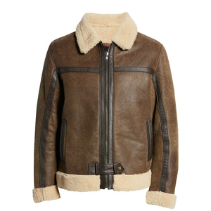 Veste de moto en cuir véritable pour homme – Doublure matelassée zippée, logo personnalisé, marque privée - Product Image 1
