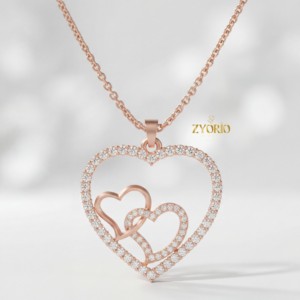 Impresionante Collar de Lujo con Diamantes y Oro, Símbolo de Amor Eterno para Mujer, para Bodas, Fiestas, Regalos Nupciales, Aniversarios, Uso Diario - Product Image 4