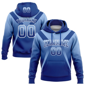 Sweat-shirt à capuche sportif tendance, nouveau design, personnalisé, bleu clair dégradé vers le blanc royal, motif flèche, vente en gros directe pour l'industrie - Product Image 1