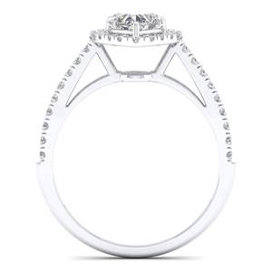 Bagues de fiançailles REYES personnalisées en forme de cœur, diamant CVD de 1 carat cultivé en laboratoire, pour femmes, or massif 14 carats, bijoux fins pour elle - Product Image 4
