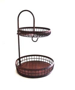 Premium Round Open Wire Iron Storage <b>Basket</b> for Countertop Fruit <b>Bread</b> Vegetable and Home Organization - Product Image 4