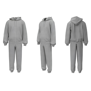 Custom Winter Hooded Hoodie <b>Jogger</b> Set Men <b>Women</b> Sweatshirt Sweatpants French Terry <b>Fleece</b> Oversized Casual Streetwear 100% - Product Image 1