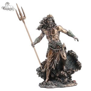 รูปปั้นเรซิ่นวาดด้วยมือสุดหรู ดีไซน์เวโรเนเซ่-โพไซดอน-เทพแห่งท้องทะเล ตำนานกรีกและโรมัน สำหรับตกแต่งบ้าน - Product Image 1