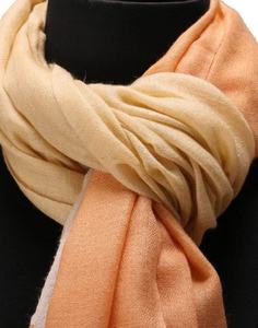 Chal largo de pashmina pura para mujer, teñido en tres colores con efecto ombré, estilo vintage, teñido a mano. - Product Image 4