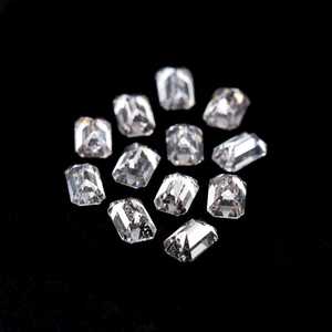 Diamant de laboratoire taille émeraude 3.0 x 2.0 mm, diamant HPHT, diamant blanc, diamant de laboratoire transparent pour la fabrication de bijoux et de bracelets - Product Image 5