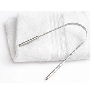 Raspador de Lengua de Acero Inoxidable de Alta Calidad que Reduce el Mal Aliento y con Logotipo Plateado - Product Image 5